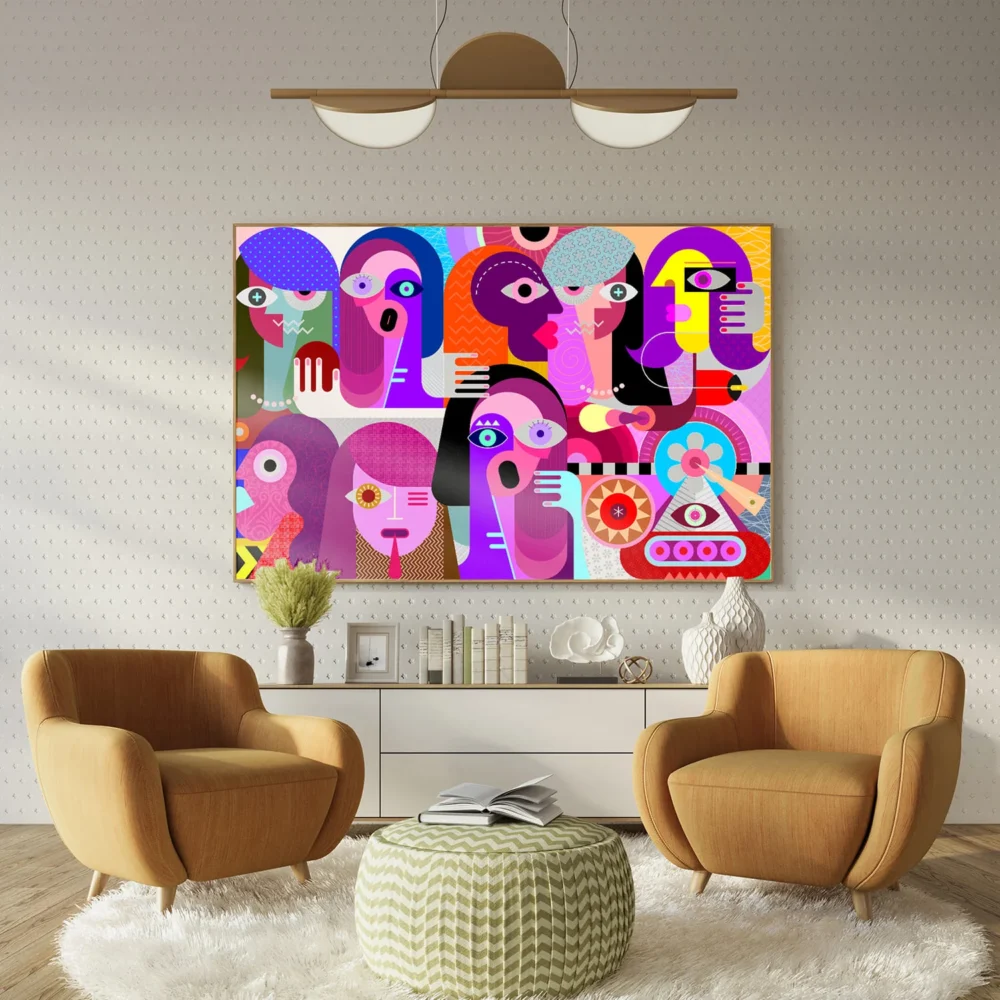 painting decor living room. Vitri Design Studio